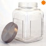 Bote Cristal Rectangular Grande con Cierre Metálico
