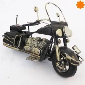 Figura de metal Moto Chopper Harley Davidson negra