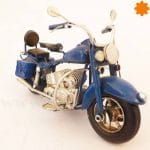 Figura de metal Motocicleta chopper Harley Davidson Azul