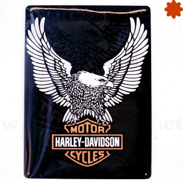 Placa metálica retro Harley Davidson Genuine