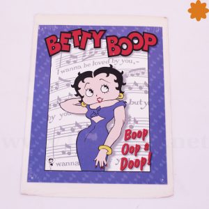 Placa metálica vintage Betty Boop