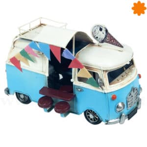 Reproducción de una furgoneta Volkswagen Food Truck azul