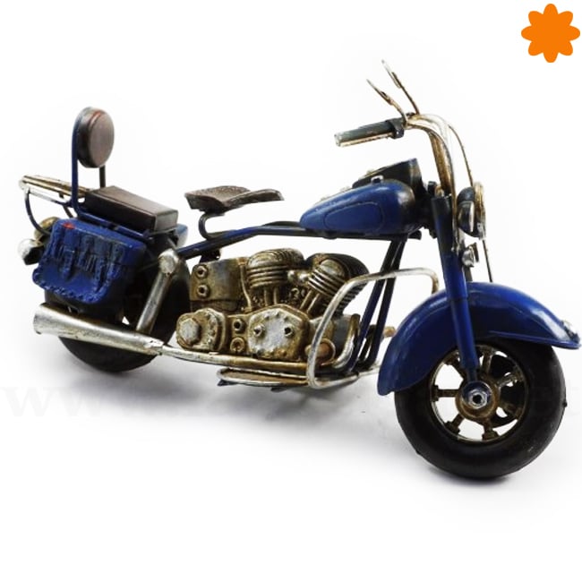 figura de una chopper azul ideal para regalar a un motero figura de una chopper azul ideal para regalar a un motero