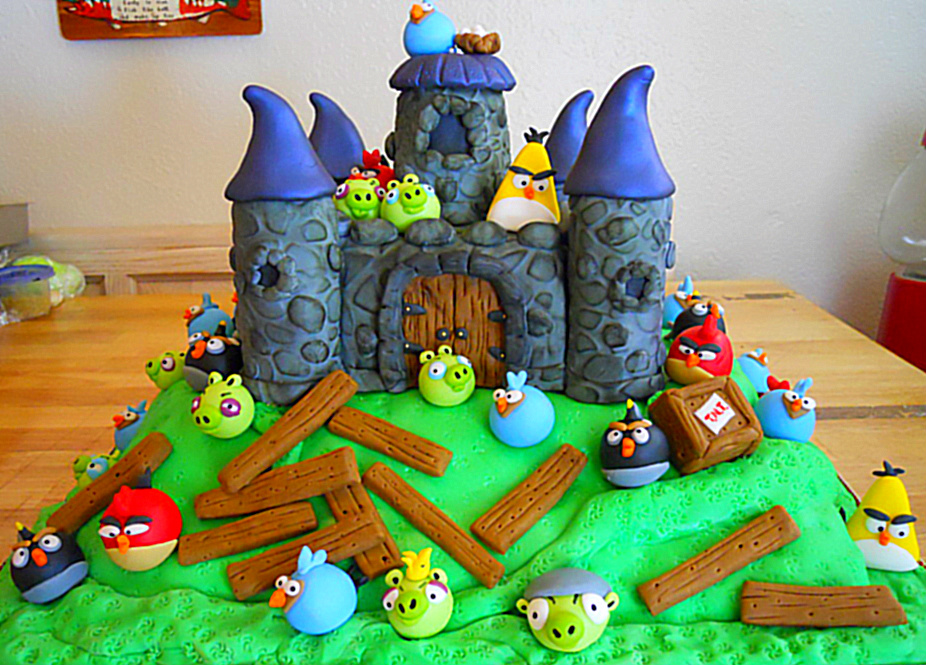 Angry Birds castillo tarta