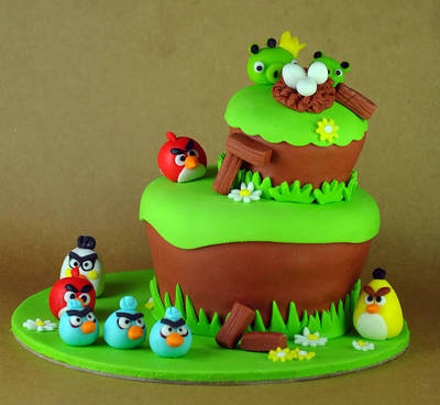 Angry Birds de tres niveles