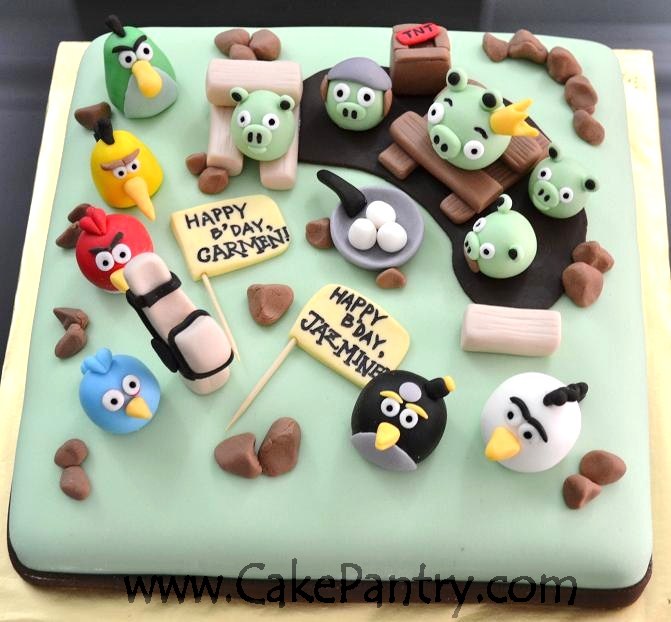 escena de Angry Birds Cakes