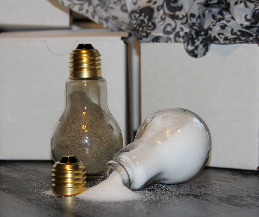 Salero y pimentero Diy Bombilla