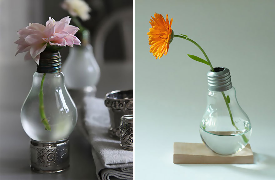 florero minimalisat con bombillas