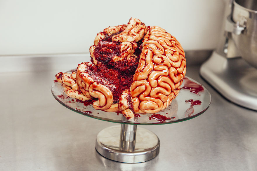 Halloween cerebro para comer