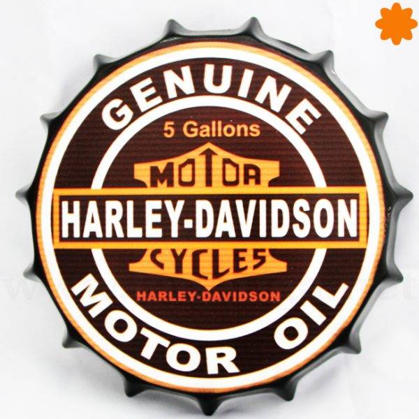 Rótulo metálico Harley Davidson