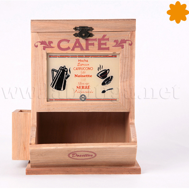Caja de madera para café