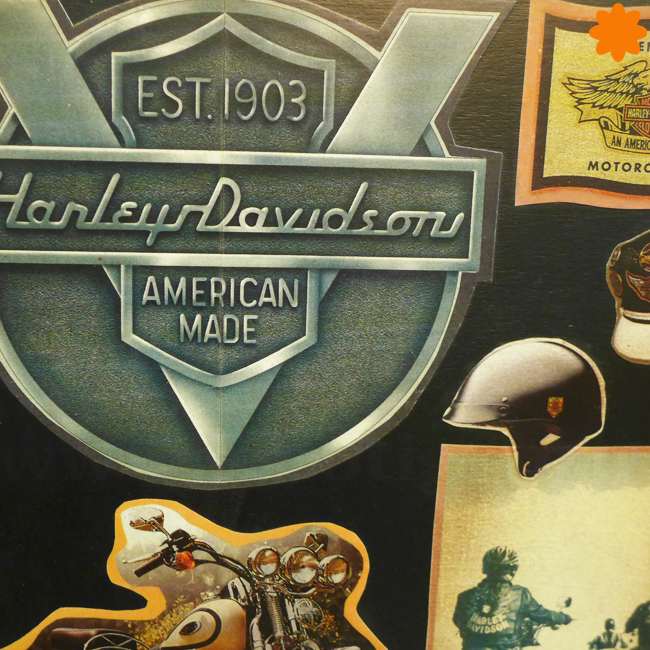 Cuadro Harley Davidnson de madera 