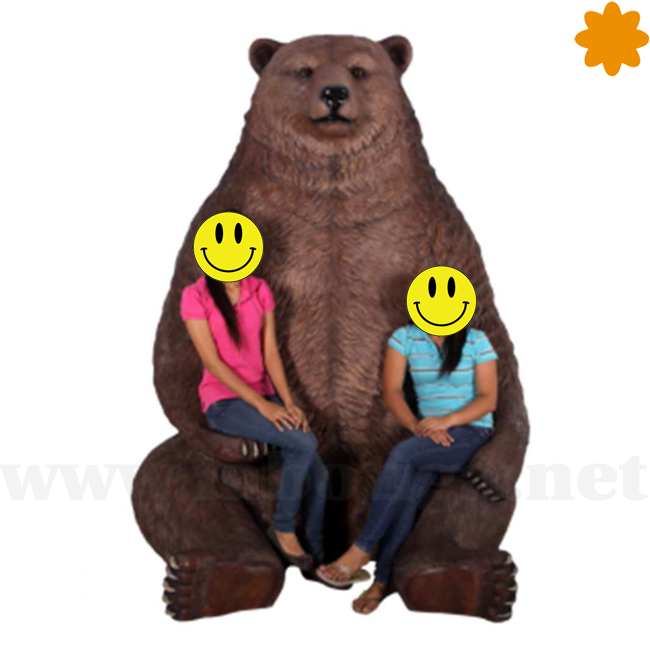 figura oso sentado para parque