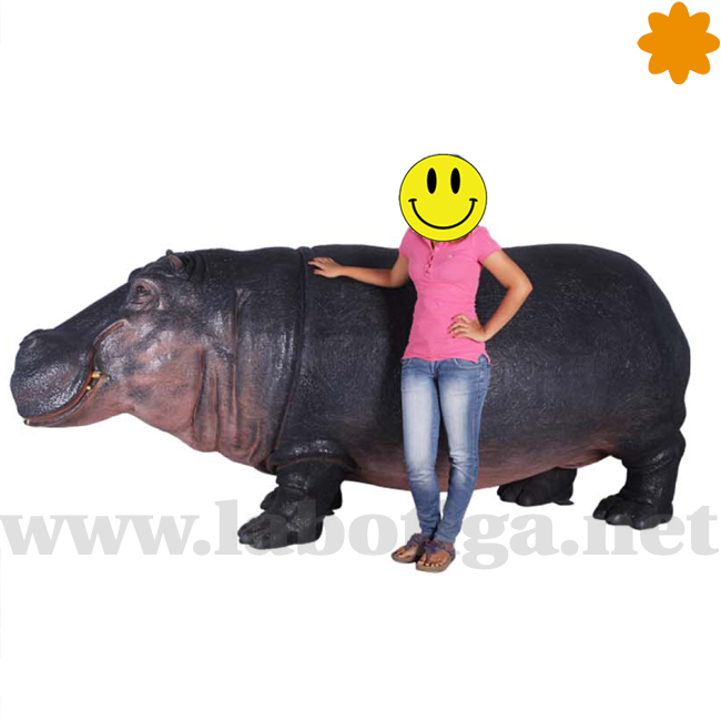 hipopotamo grande de resina