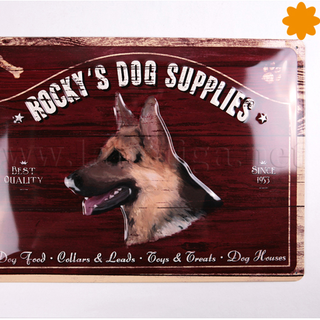 Placa de metal Rokye's dog supplies