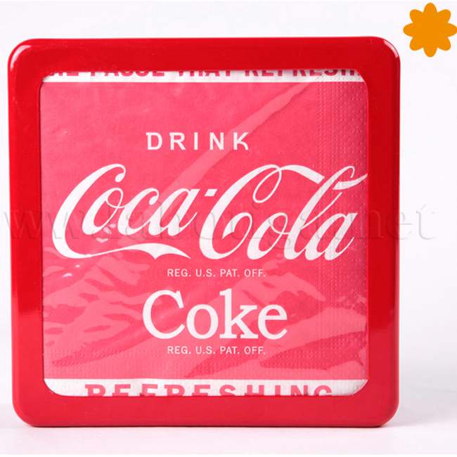 dispensador de servilletas de la Coca Cola