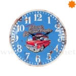 Reloj pared metálico azul - Classic Collision Center