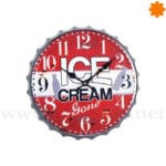 Reloj de pared estilo chapa de botella "Ice Cream"
