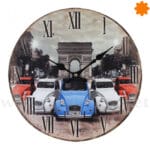 Reloj de colgar decorado con Citroen 2 caballos