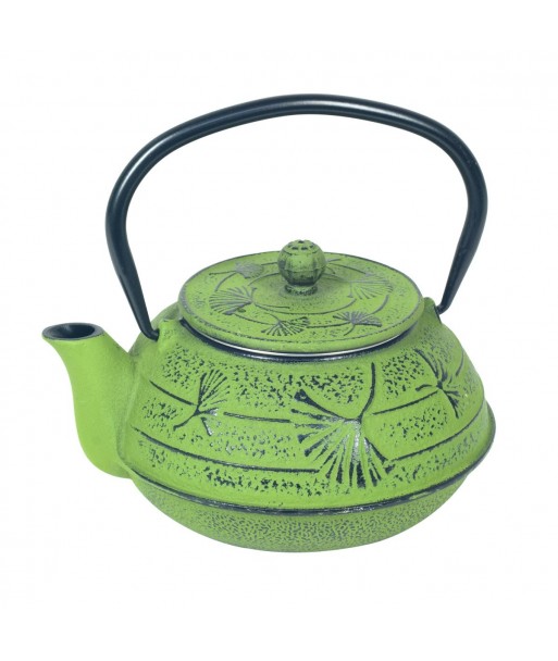 Tetera de hierro colado de color verde pistacho Tetera de hierro colado de color verde pistacho